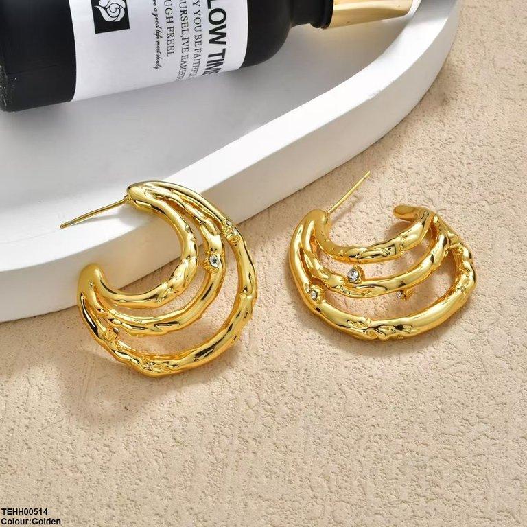 Three Layer Hoops Pair