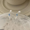 Pearl Leaf Drop Earrings