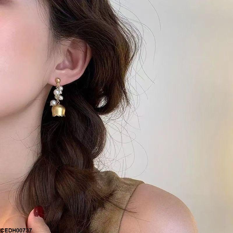 Pearl Bell Drop Earrings