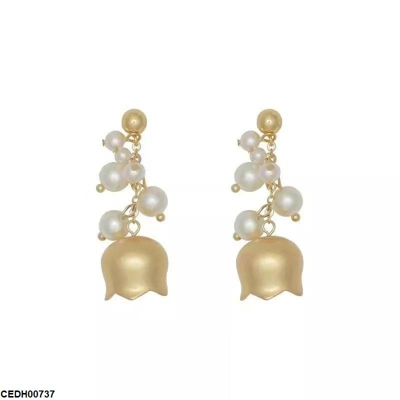 Pearl Bell Drop Earrings