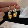Pearl Bell Drop Earrings