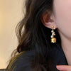Pearl Bell Drop Earrings
