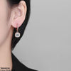 Square Drop Hoops Pair