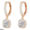 Square Drop Hoops Pair