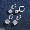 Square Drop Hoops Pair