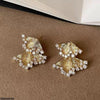 Double Leaf Drop Earrings