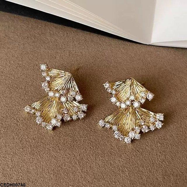 Double Leaf Drop Earrings