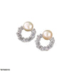 Round Pearl Zircon Stone Tops Pair