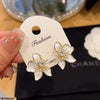 Heart Flower Zircon Stone Tops Pair