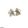 Heart Flower Zircon Stone Tops Pair
