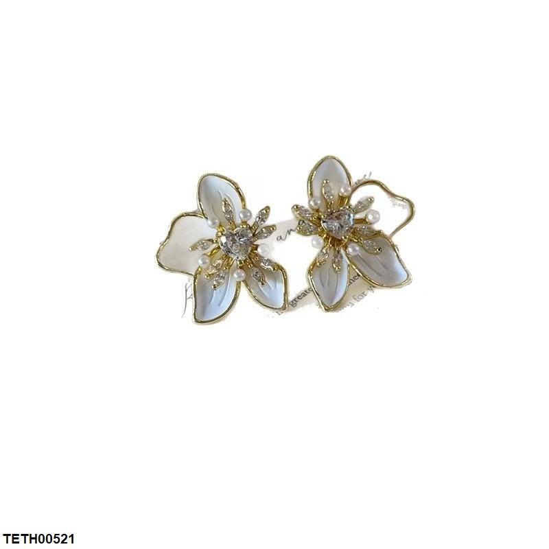 Heart Flower Zircon Stone Tops Pair