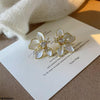 Heart Flower Zircon Stone Tops Pair