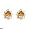 Square Zircon Stone Tops Pair