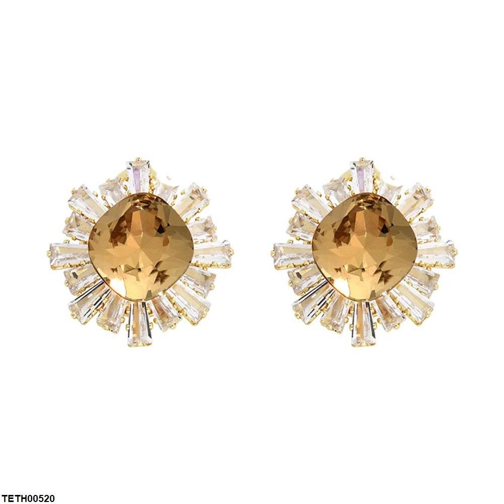 Square Zircon Stone Tops Pair