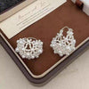 Round Pearl Hoops Pair