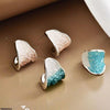 Triangle Zircon Stone Hoops Pair