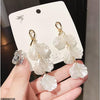 Pearl Leaf Drop Earrings