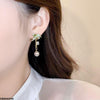 Date Palm Pearl Drop Earrings
