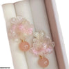 Rose Flower Round Drop Earrings