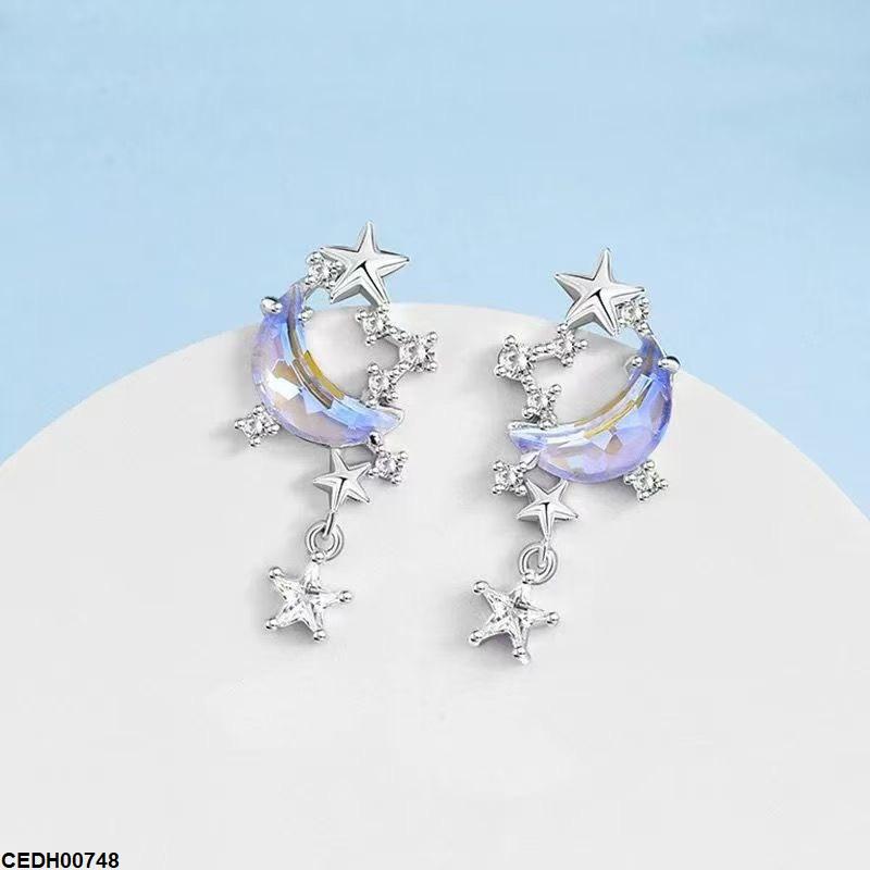 Moon Star Drop Earrings
