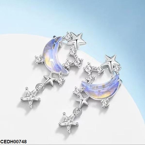 Moon Star Drop Earrings