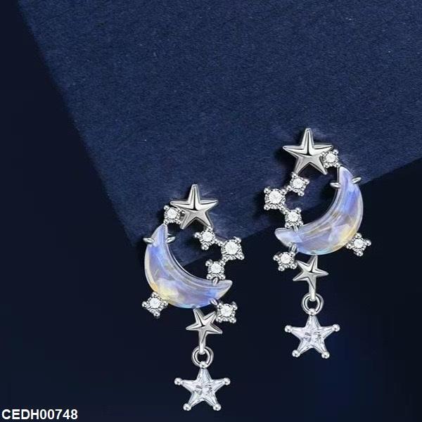 Moon Star Drop Earrings