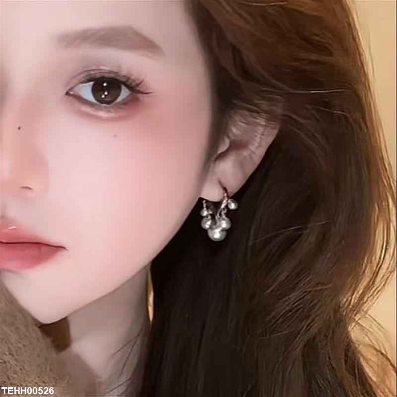 Pearl Drop Hoops Pair