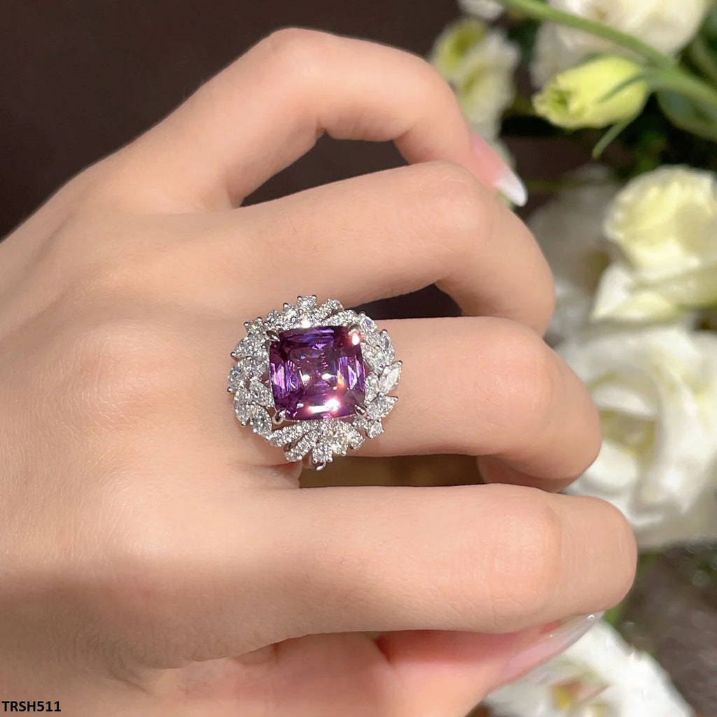 Square Flower Ring Adjustable