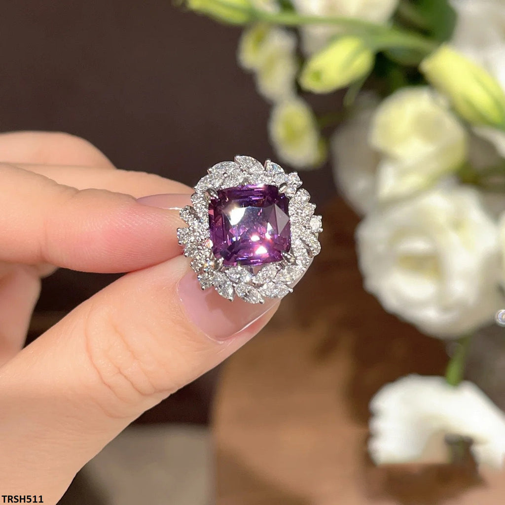 Square Flower Ring Adjustable