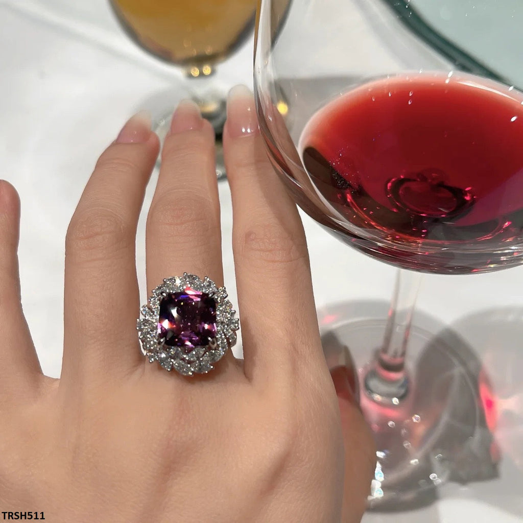 Square Flower Ring Adjustable