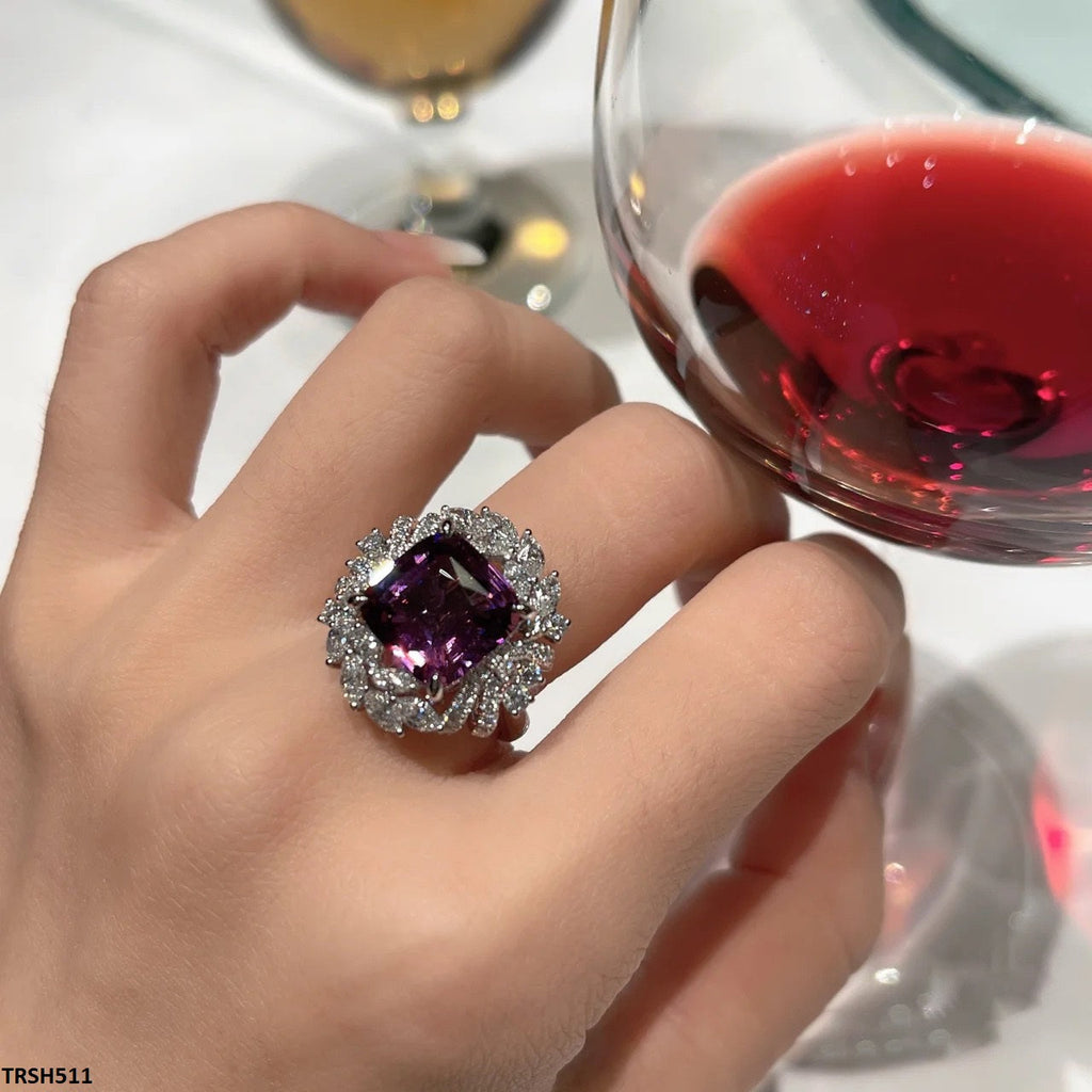 Square Flower Ring Adjustable