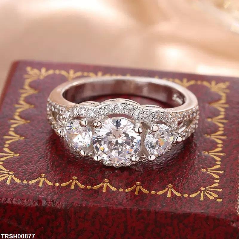 Three Stone Zircon Ring