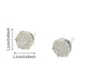 Halo Crystal Zircon Stainless Steel Tops Pair
