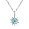 Stainless Steel Marquise Flower Zircon Pendant