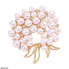 Pearl Round Zircon Broach