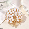 Pearl Round Zircon Broach