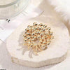 Pearl Round Zircon Broach