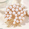Pearl Round Zircon Broach