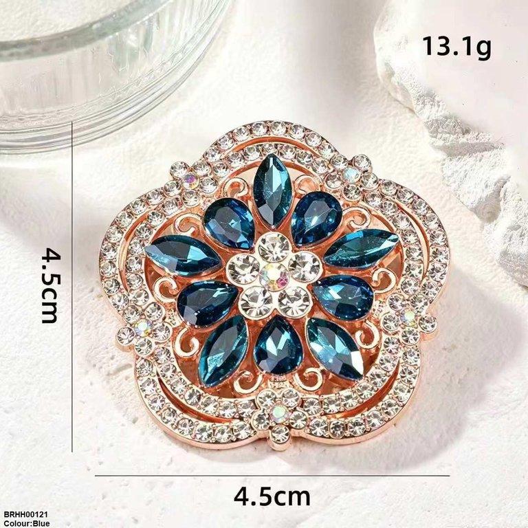 Floral Flower Zircon Broach