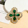 Floral Flower Zircon Broach