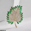 Maple Leaf Zircon Broach