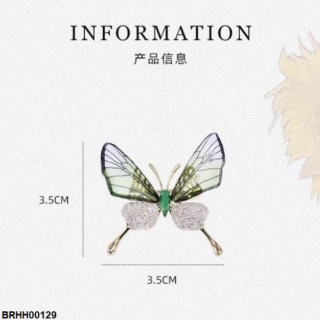 Butterfly Zircon Broach