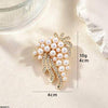 Pearl Flower Zircon Broach