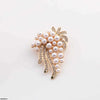 Pearl Flower Zircon Broach