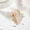 Pearl Flower Zircon Broach