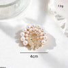 Pearl Round Butterfly Zircon Broach