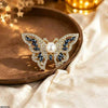 Pearl Butterfly Zircon Broach