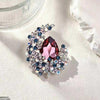 Tear Flower Zircon Broach