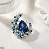 Tear Flower Zircon Broach
