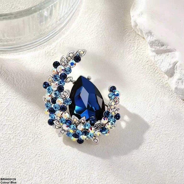 Tear Flower Zircon Broach